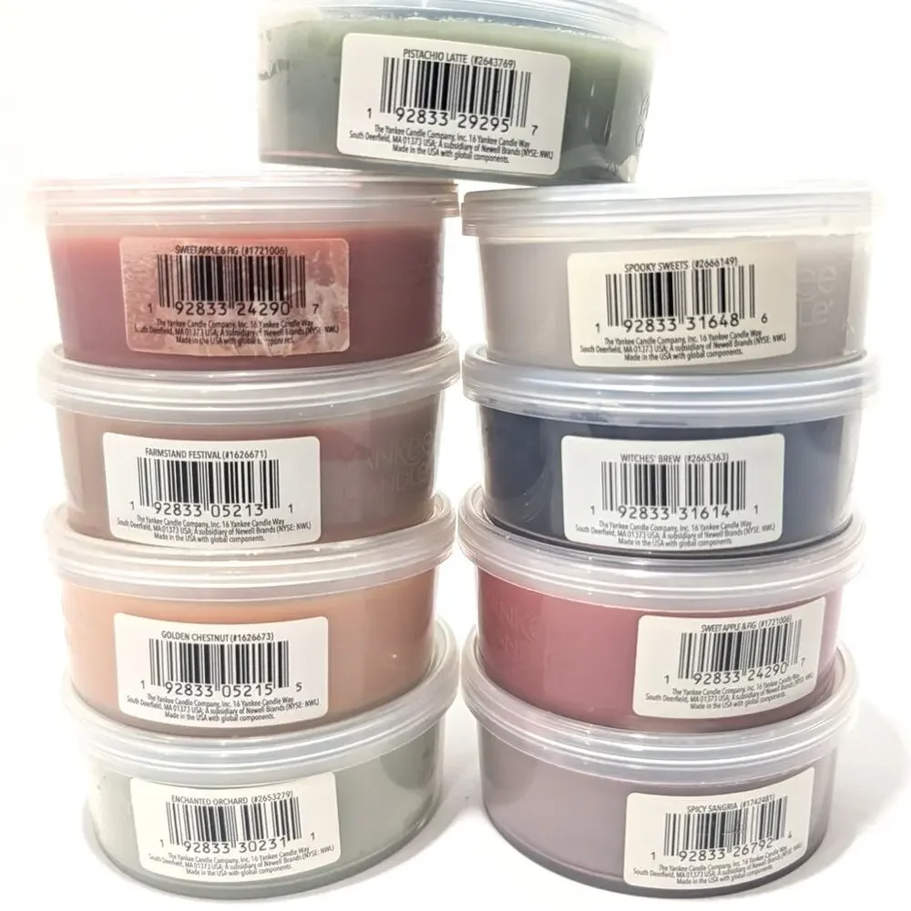 Yankee Scenterpiece Candle Easy Meltcup 2.2oz-Lot Of 9-Eight Different Scents